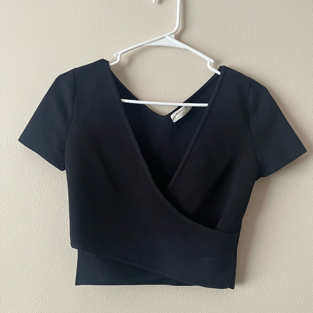 NWOT Sculpt Knit Cross-Front Top from Babaton